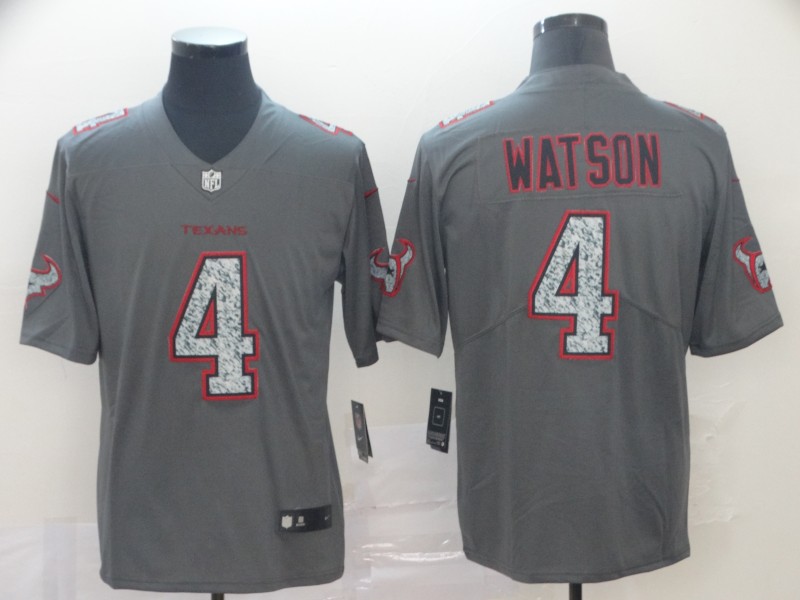 Men's Houston Texans Deshaun Watson #4 Gray Jersey